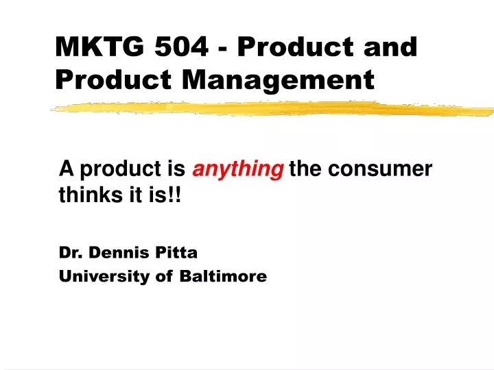 mktg 504 product and product management