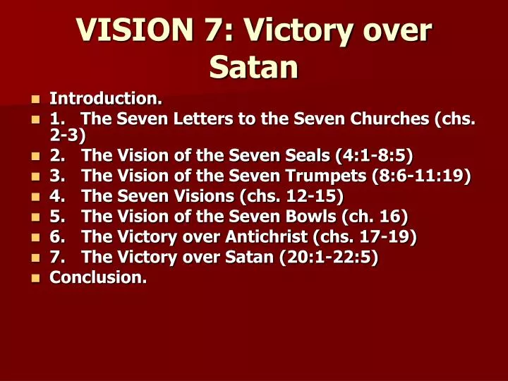 vision 7 victory over satan
