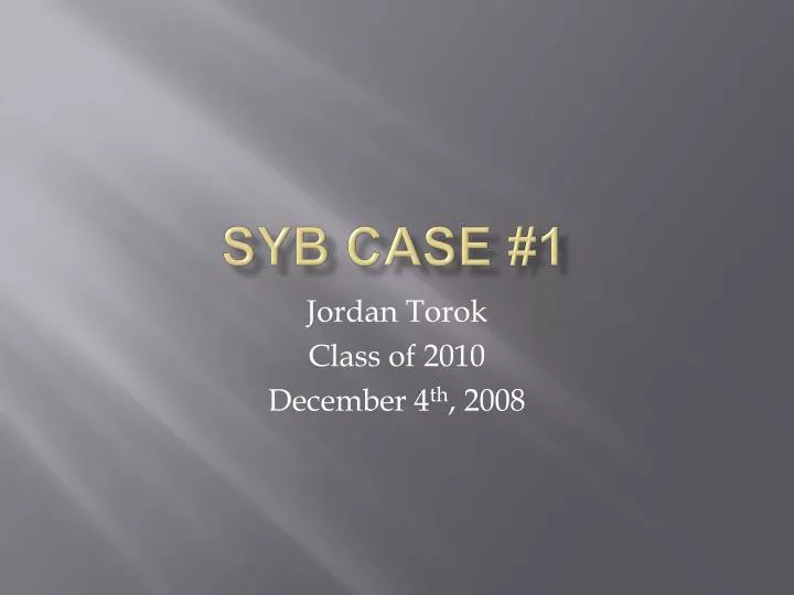 syb case 1