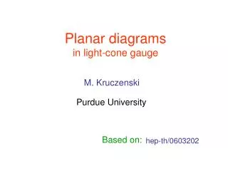 Planar diagrams in light-cone gauge