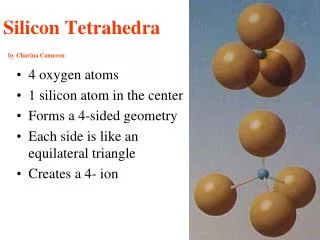 Silicon Tetrahedra by Charina Cameron