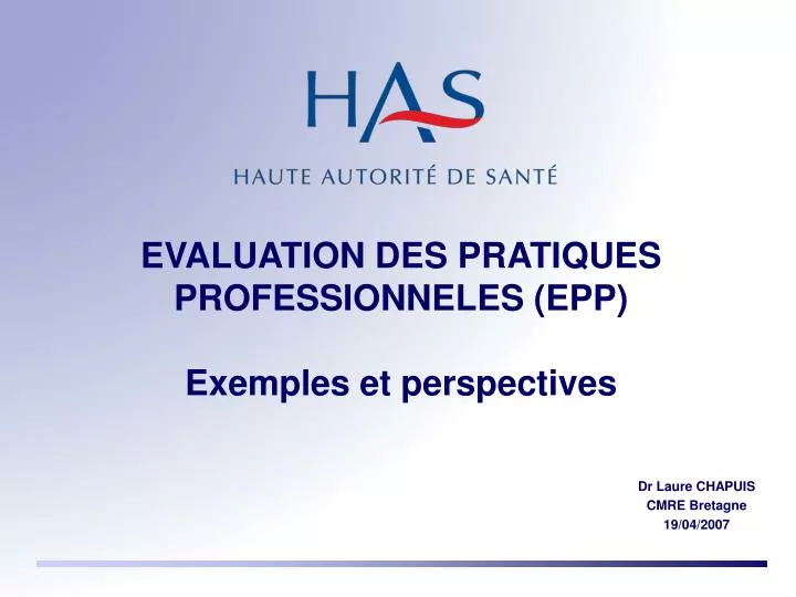 evaluation des pratiques professionneles epp exemples et perspectives