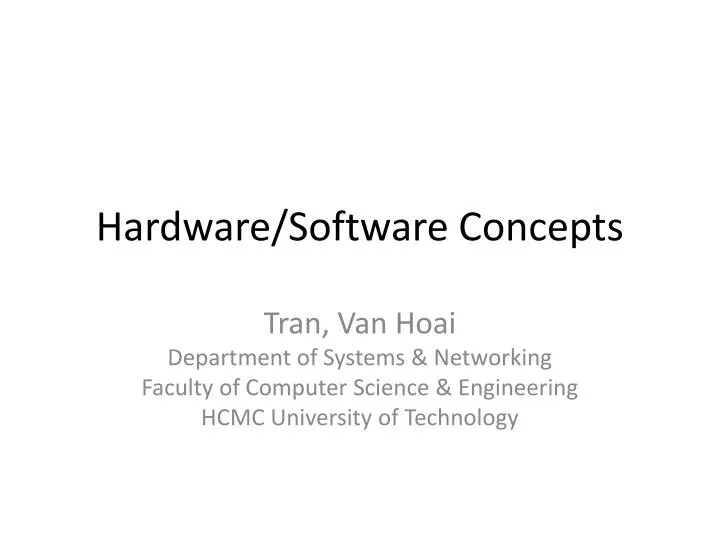 hardware software concepts