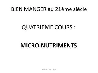 bien manger au 21 me si cle