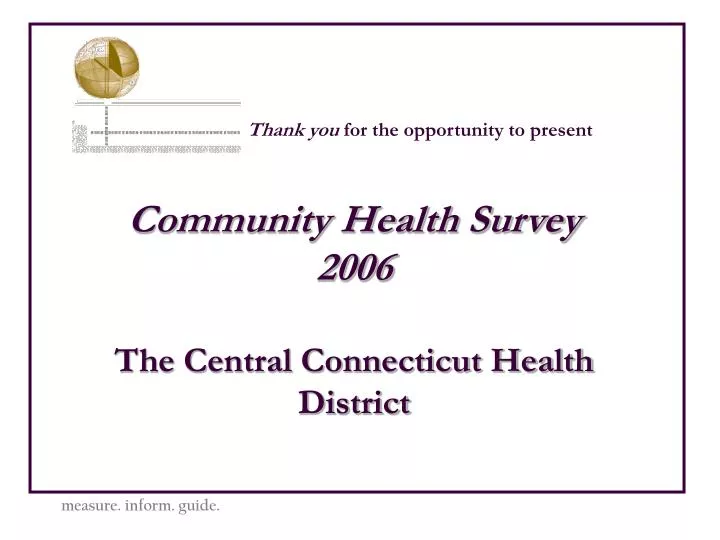 community health survey 2006 the central connecticut health district