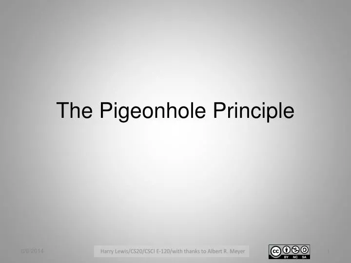 the pigeonhole principle