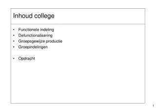 inhoud college