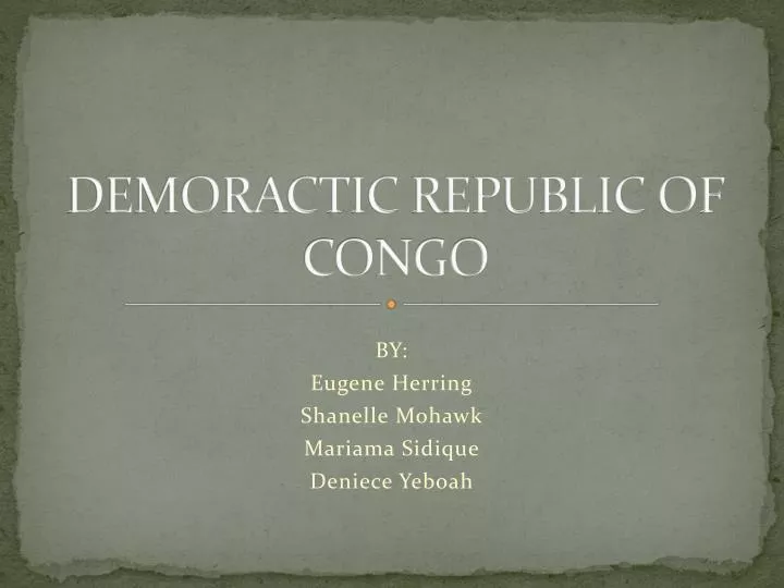 demoractic republic of congo