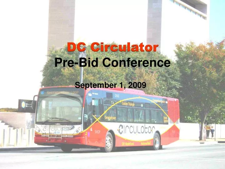 dc circulator pre bid conference