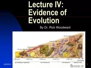 Lecture IV: Evidence of Evolution