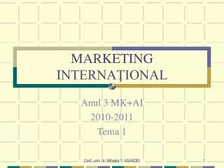 marketing interna ional