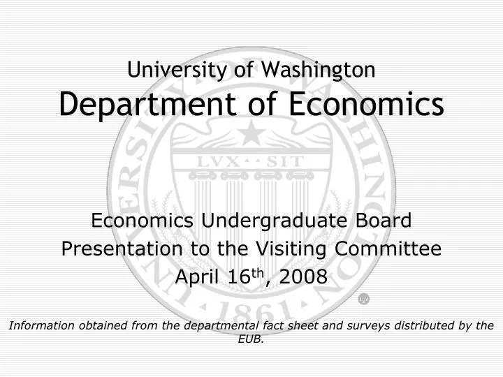 university of washington department of economics
