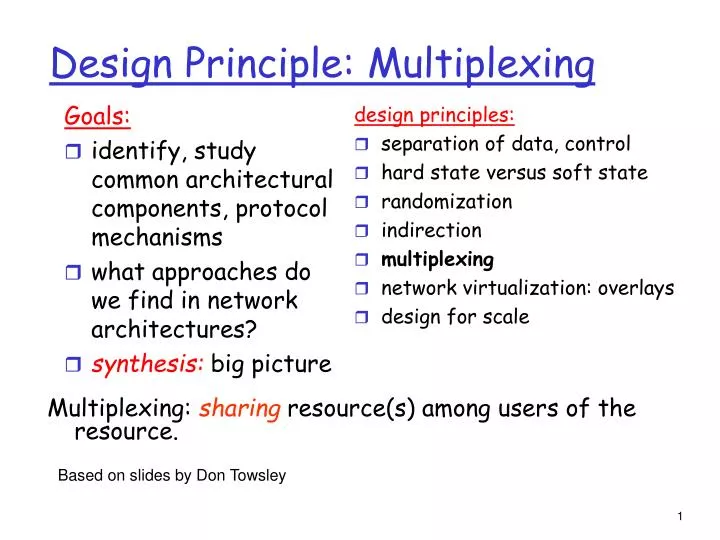 design principle multiplexing