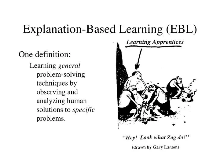 explanation based learning ebl