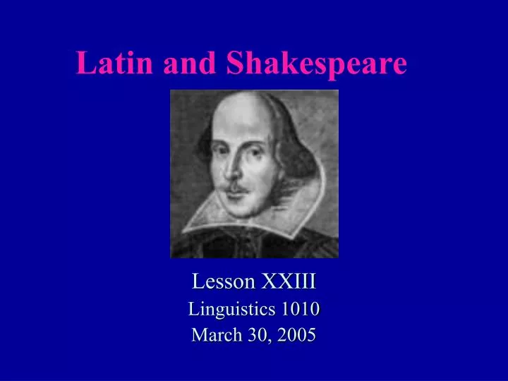 latin and shakespeare