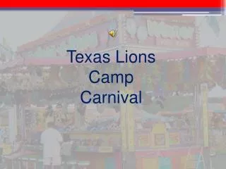Texas Lions Camp Carnival