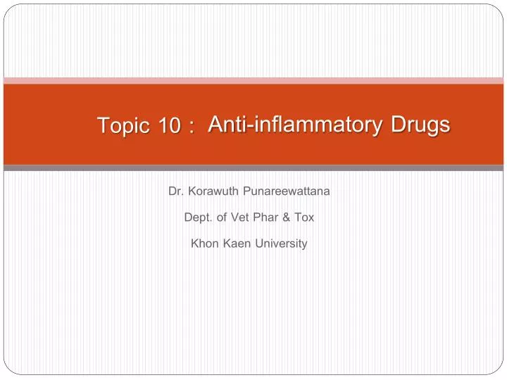 anti inflammatory drugs