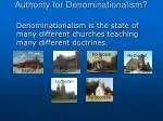 Authority and Diversity in Denominationalism - slide 1