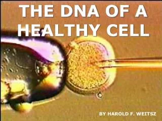 THE DNA OF A HEALTHY CELL