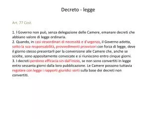 decreto legge