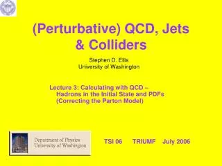(Perturbative) QCD, Jets &amp; Colliders