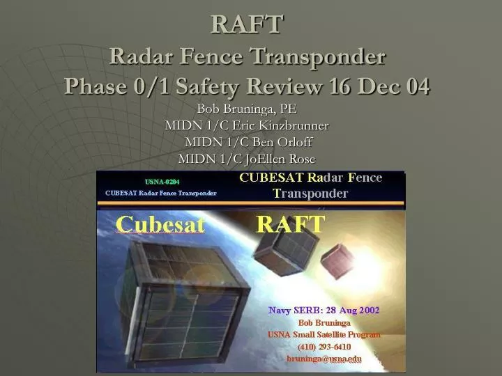raft radar fence transponder phase 0 1 safety review 16 dec 04