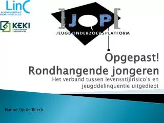 opgepast rondhangende jongeren