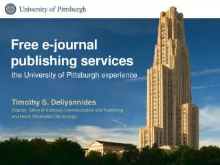 Free e-journal publishing services