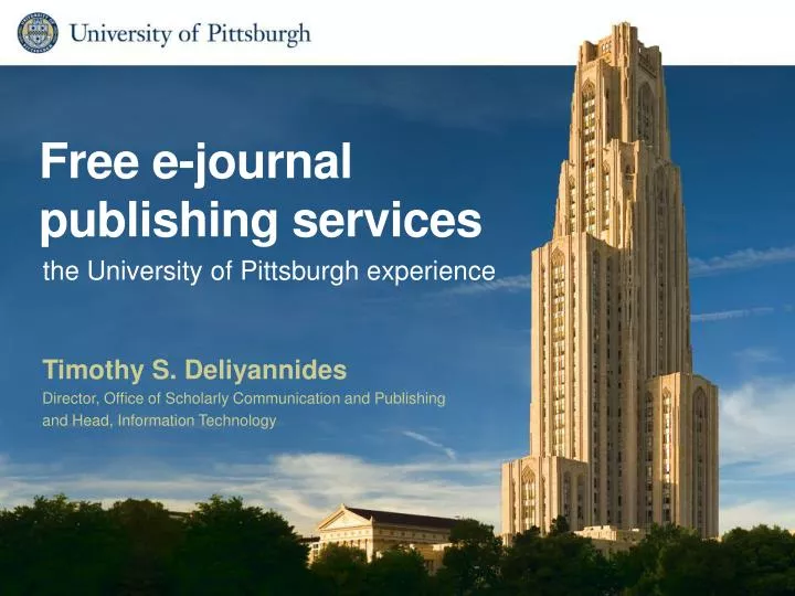 free e journal publishing services