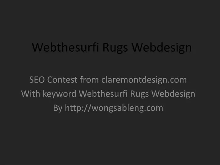 webthesurfi rugs webdesign