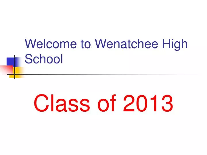 welcome to wenatchee high school