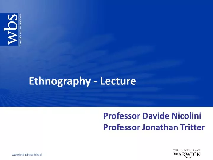 ethnography lecture