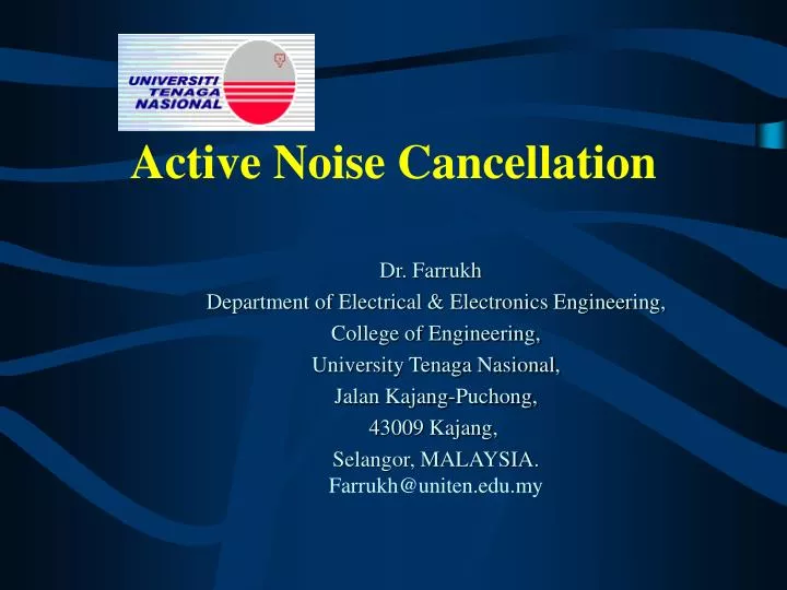active noise cancellation