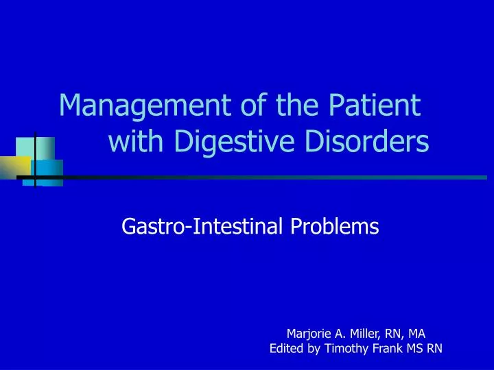 gastro intestinal problems