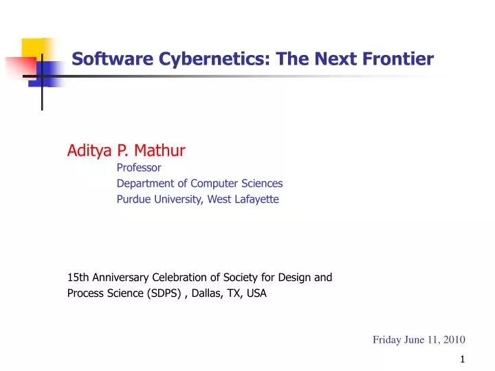 software cybernetics the next frontier
