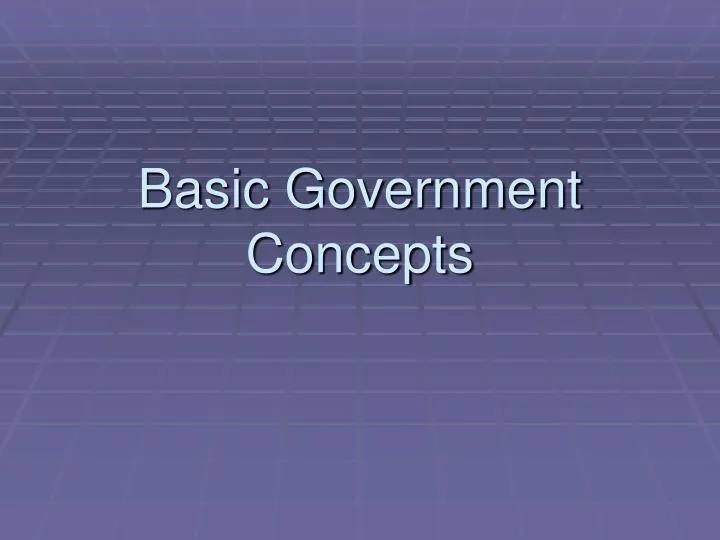 basic government concepts