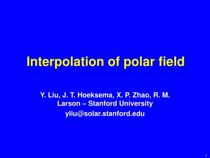 interpolation of polar field