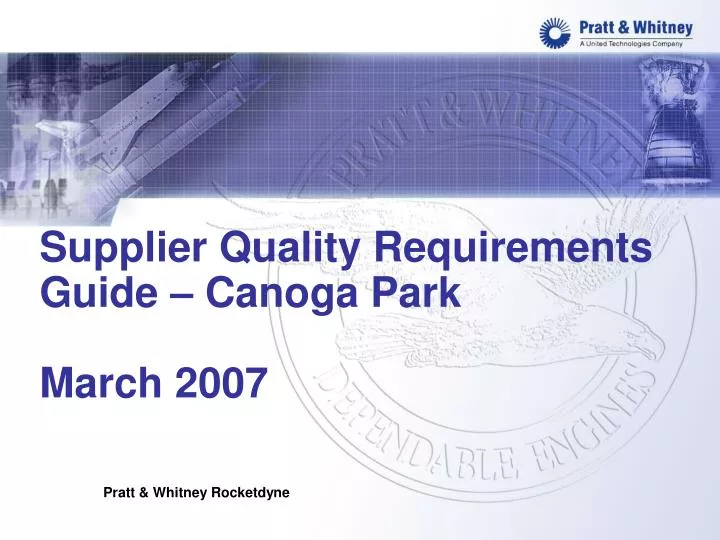 supplier quality requirements guide canoga park march 2007