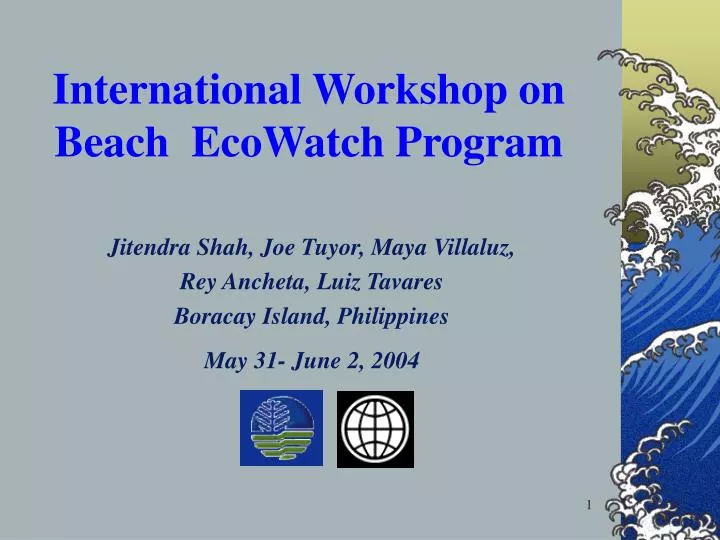 international workshop on beach ecowatch program