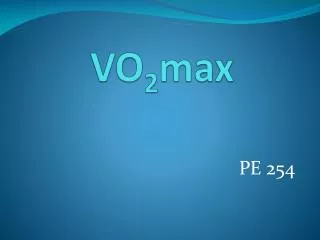 VO 2 max