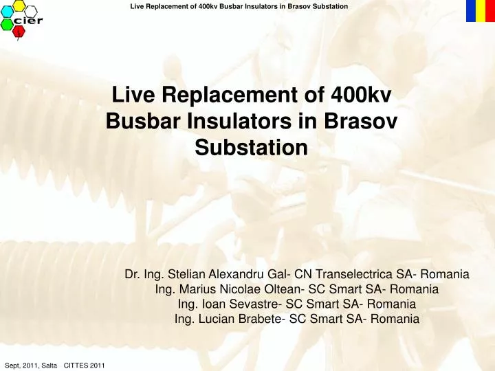 live replacement of 400kv busbar insulators in brasov substation