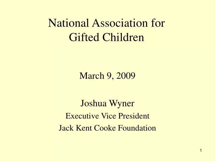 national association for gifted children