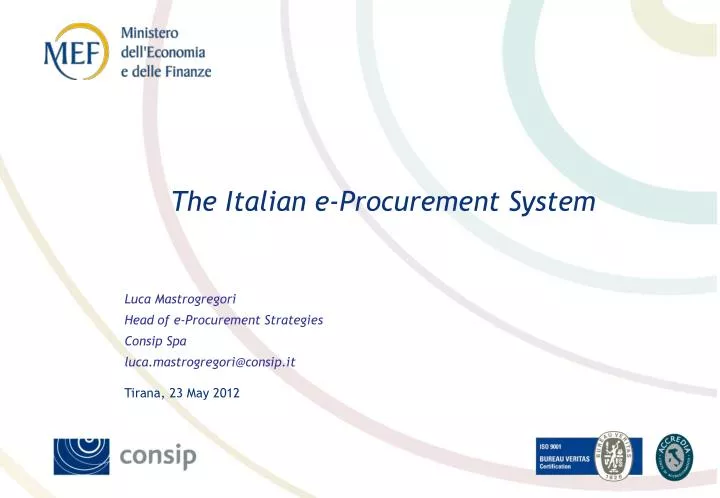 the italian e procurement system