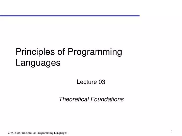 principles of programming languages