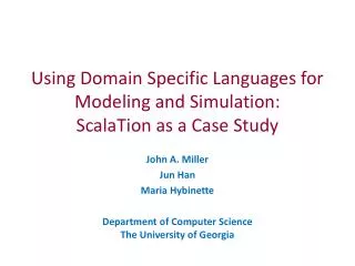 Using Domain Specific Languages for Modeling and Simulation: ScalaTion as a Case Study