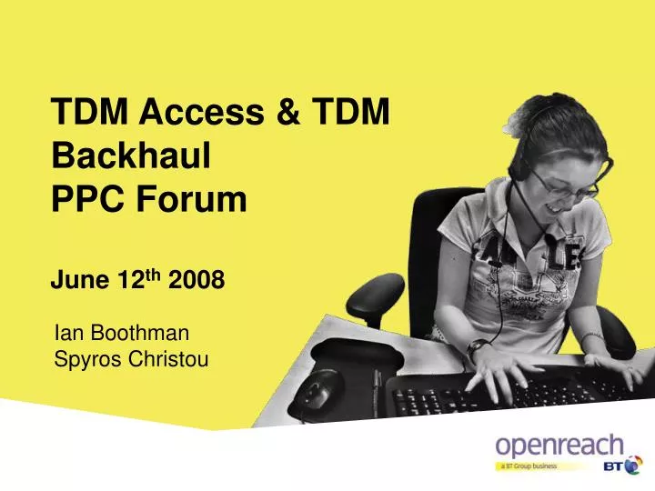tdm access tdm backhaul ppc forum june 12 th 2008