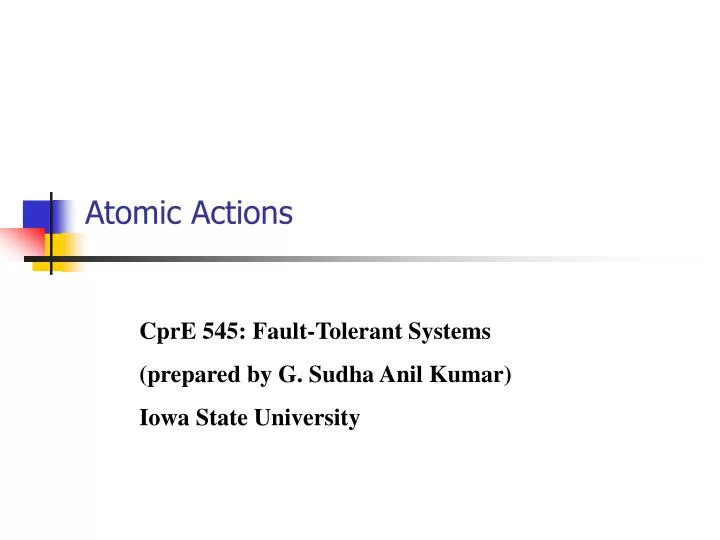 atomic actions
