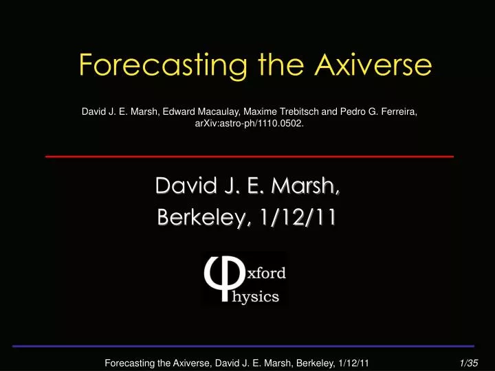 forecasting the axiverse