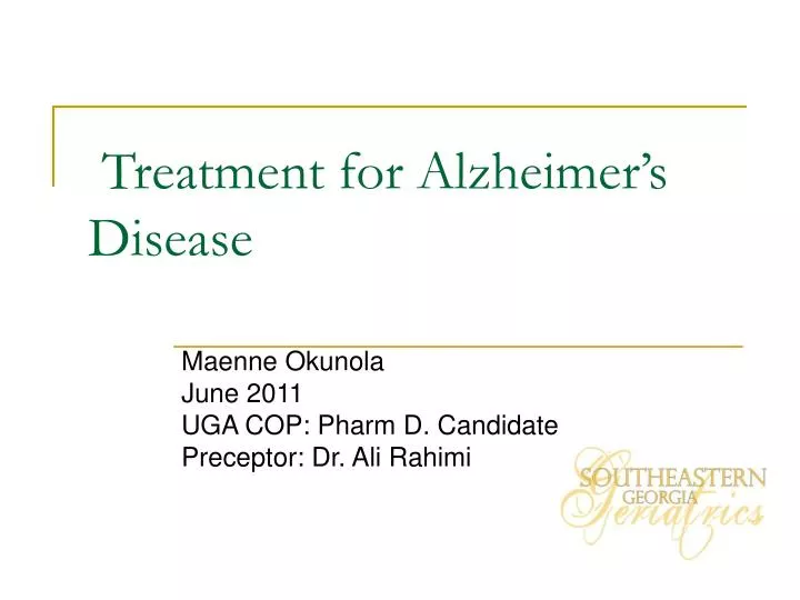 treatment for alzheimer s disease