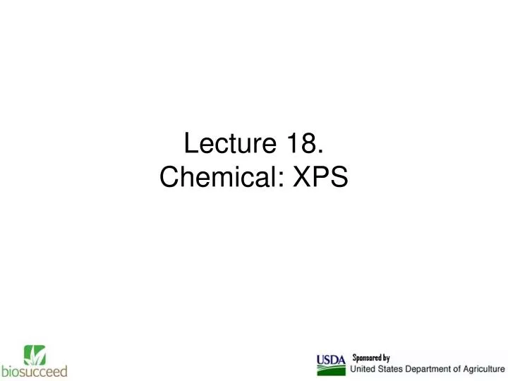 lecture 18 chemical xps